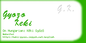 gyozo keki business card