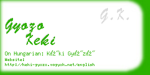gyozo keki business card